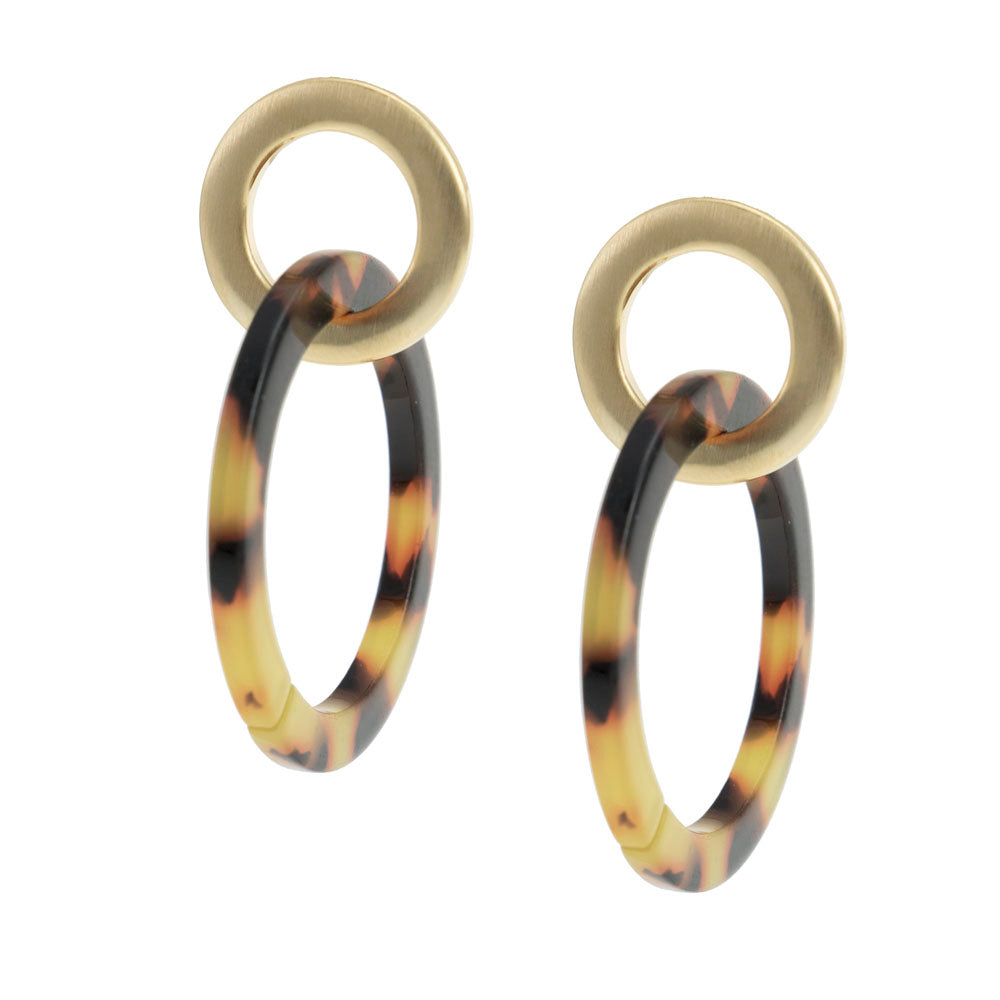 Merx tortoise hoop fashion fashion earrings 