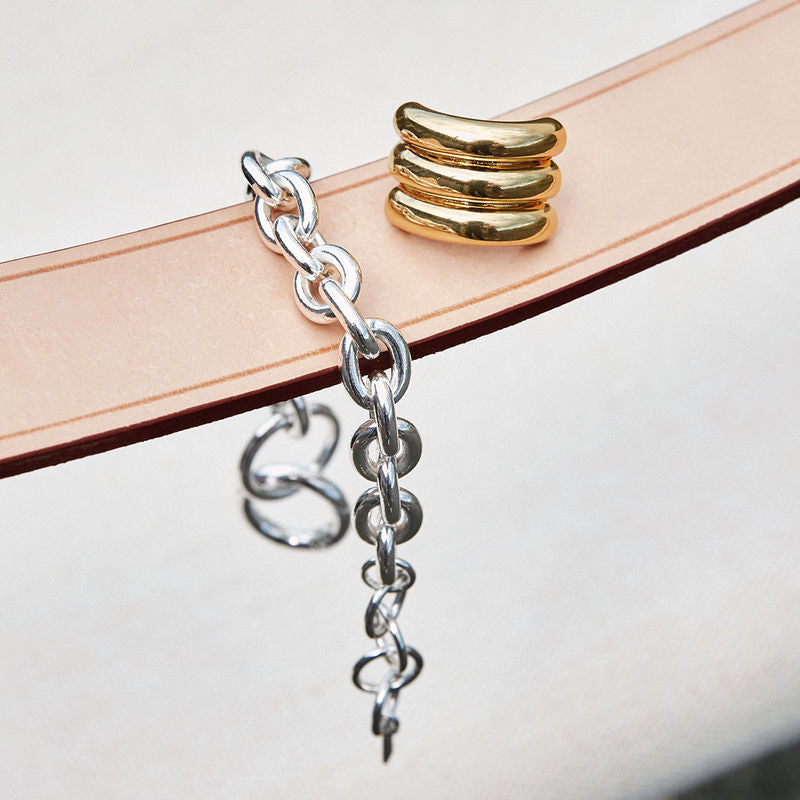 Pilgrim heritage silver bracelet and heritage gold ring